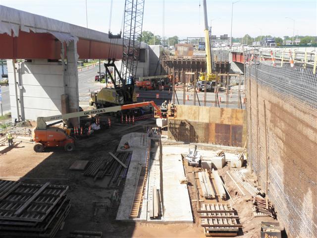 Construction Of The North Abutment Foundation For The Bridge That Will ...