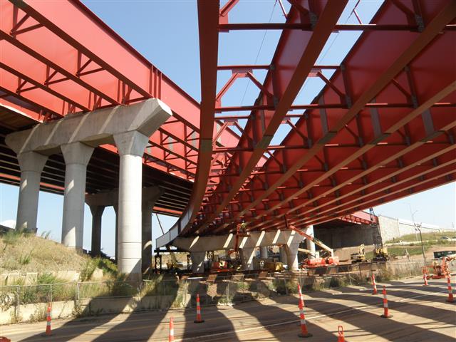 Structural Steel Of The I-95 NB To I-91 NB Bridge Over Route 1 / Water ...